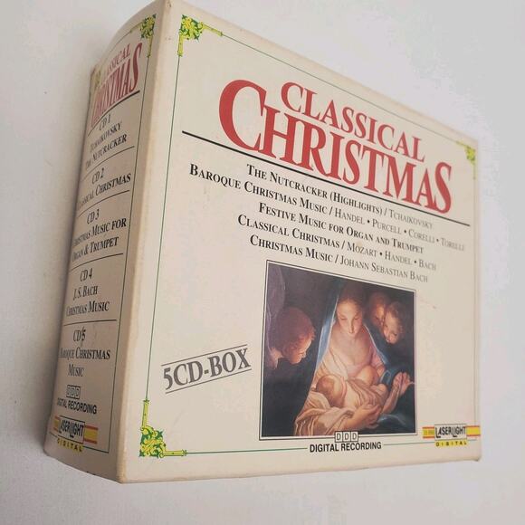 Classical Christmas Songs Delta Five 5 CD Disc Set Laserlight Bach Mozart Handel - Picture 8 of 9